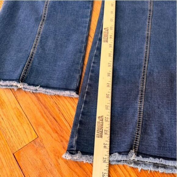 Gianni Bini Denim Split Side Wide-Leg Coulotte Jeans Size L - Picture 9 of 10